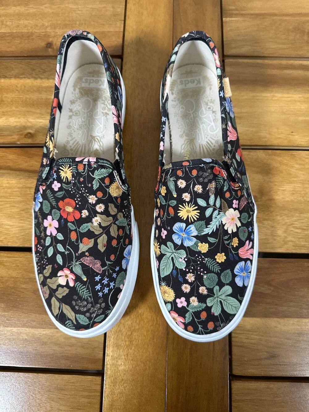 Rifle Paper Co x Keds Women’s Size 11 Floral Double Decker Slip On Sneakers
